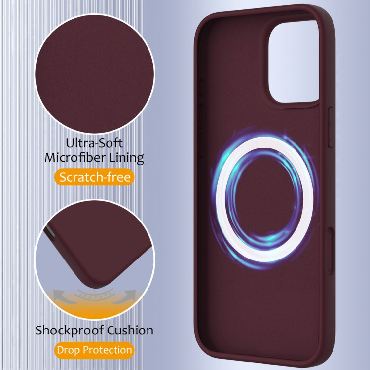 For iPhone 16 Pro Max Shockproof Silicone Magsafe Phone Case(Plum Color) - free shipping - PMC TechLife - Order now!