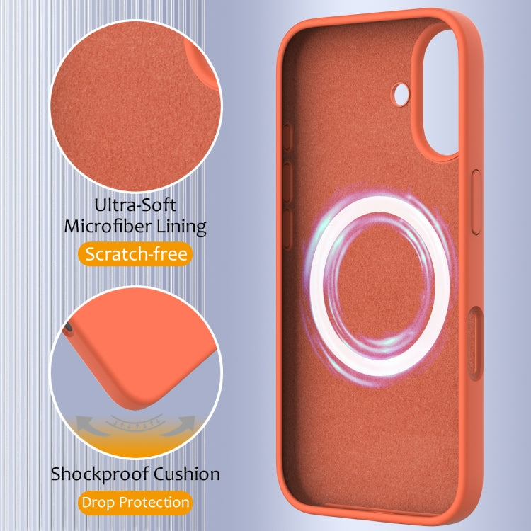 For iPhone 16 Plus Shockproof Silicone Magsafe Phone Case(Gold Orange) - iPhone 16 Plus Cases by PMC TechLife | Online Shopping South Africa | PMC TechLife | Buy Now Pay Later Mobicred