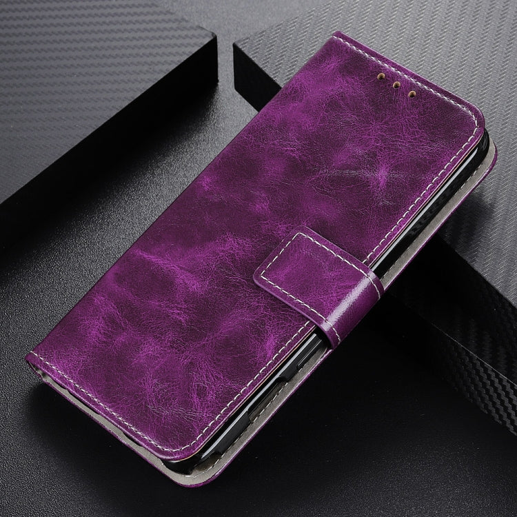 For iPhone 16e Retro Crazy Horse Texture Horizontal Flip Leather Phone Case(Purple) - iPhone 16e Cases by PMC TechLife | Online Shopping South Africa | PMC TechLife | Buy Now Pay Later Mobicred