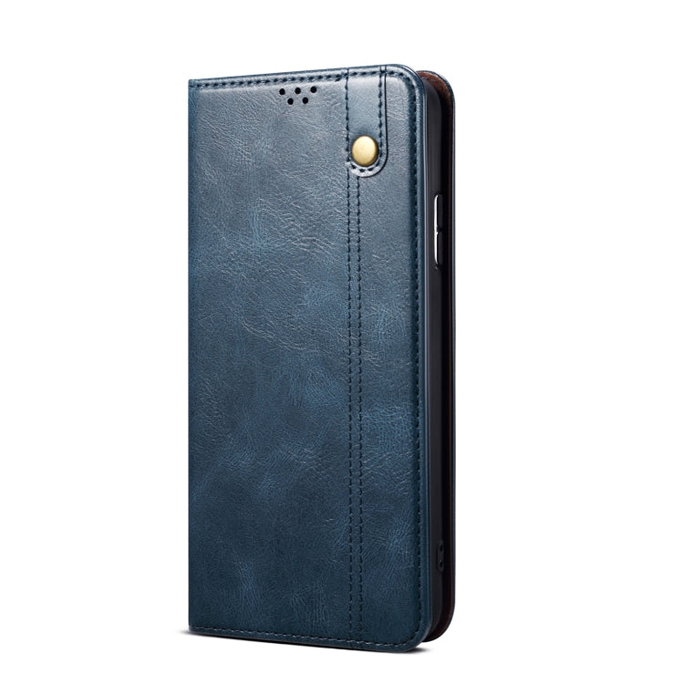 For vivo X100 Pro Oil Wax Crazy Horse Texture Leather Phone Case(Blue) - X100 Pro Cases by imak | Online Shopping South Africa | PMC Jewellery | Buy Now Pay Later Mobicred