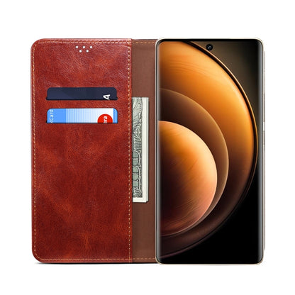 For vivo X100 Oil Wax Crazy Horse Texture Leather Phone Case(Brown) - X100 Cases by imak | Online Shopping South Africa | PMC Jewellery | Buy Now Pay Later Mobicred