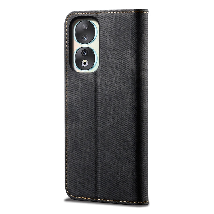 For Honor 90 Denim Texture Flip Leather Phone Case(Black) - free shipping - PMC TechLife - Order now!