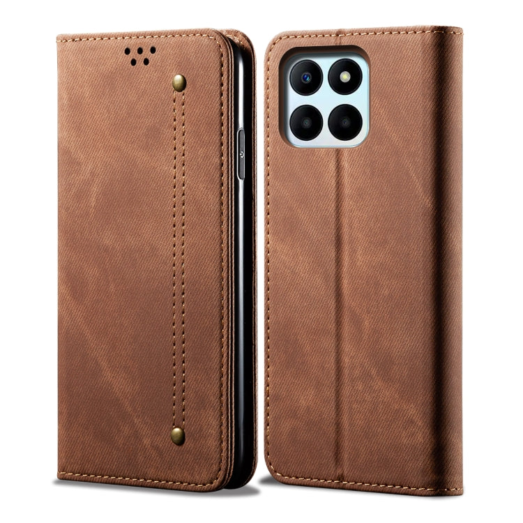 For Honor X6A Denim Texture Flip Leather Phone Case(Brown) - free shipping - PMC TechLife - Order now!