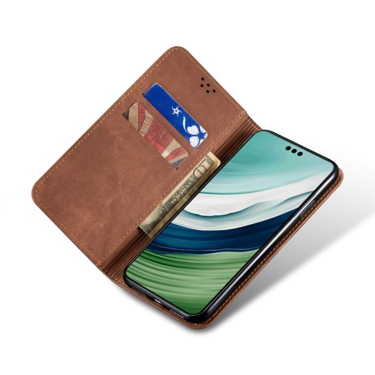 For Honor X6A Denim Texture Flip Leather Phone Case(Brown) - free shipping - PMC TechLife - Order now!
