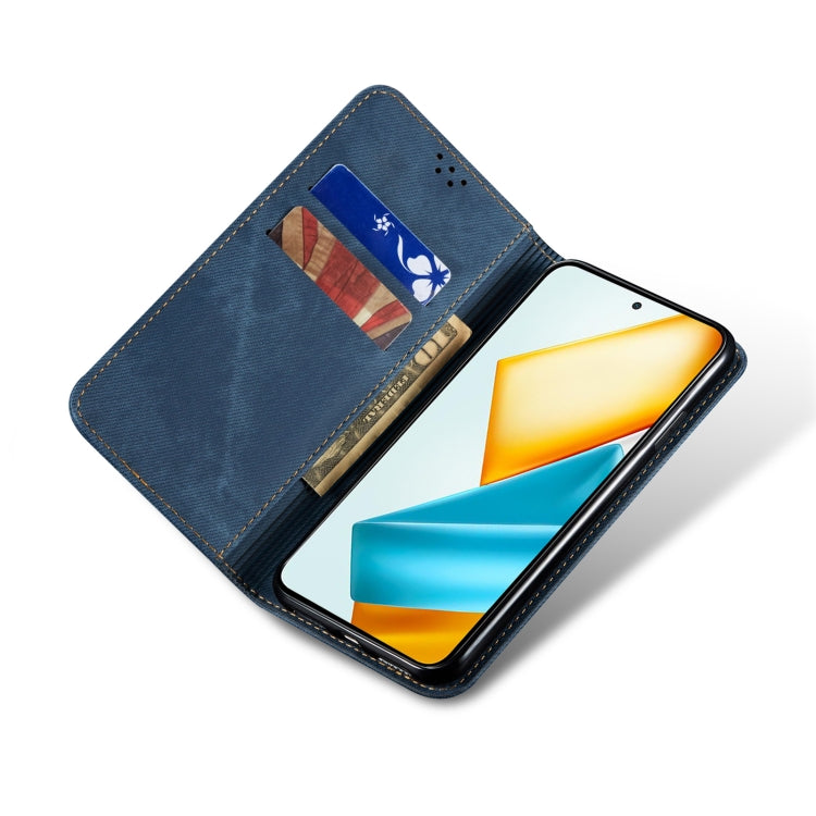 For Honor 90 GT Denim Texture Flip Leather Phone Case(Blue) - Honor Cases by PMC TechLife | Online Shopping South Africa | PMC TechLife | Buy Now Pay Later Mobicred
