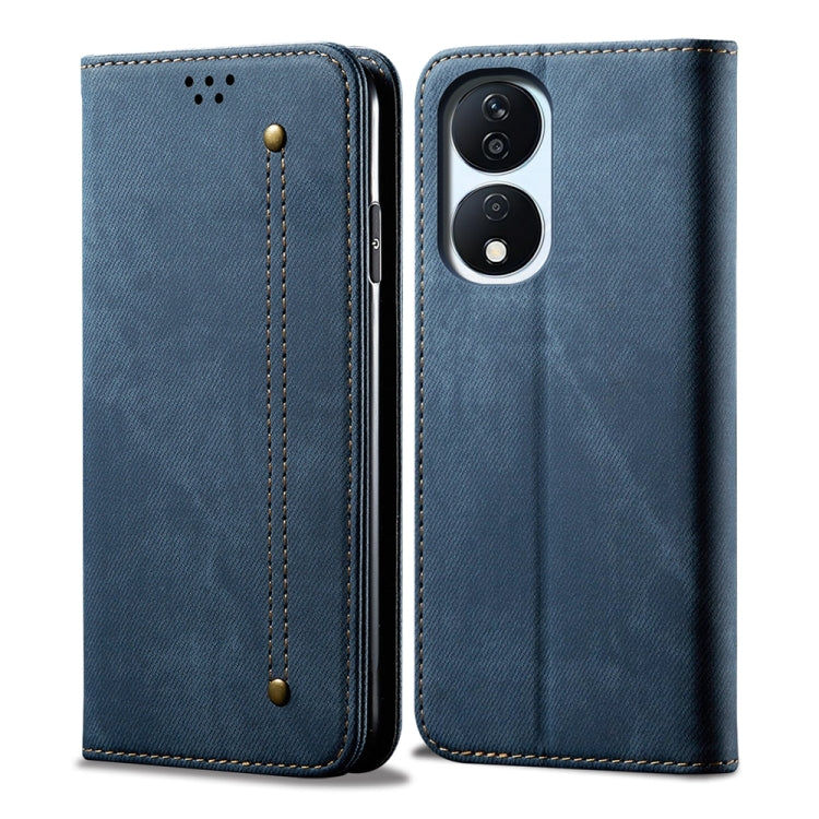 For Honor Play 8T 5G / X7b Denim Texture Flip Leather Phone Case(Blue) - Honor Cases by PMC Jewellery | Online Shopping South Africa | PMC Jewellery | Buy Now Pay Later Mobicred