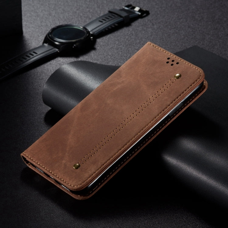 For Honor Magic6 Lite / X9b 5G Denim Texture Flip Leather Phone Case(Brown) - Honor Cases by PMC Jewellery | Online Shopping South Africa | PMC Jewellery | Buy Now Pay Later Mobicred