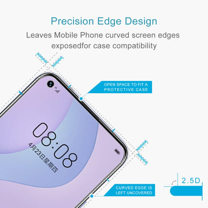 For Huawei nova 7 50 PCS Half-screen Transparent Tempered Glass Film - Huawei Tempered Glass by PMC Jewellery | Online Shopping South Africa | PMC Jewellery