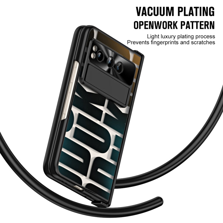 For Google Pixel Fold Integrated Electroplating Folding Phone Case(Black) - Google Cases by PMC TechLife | Online Shopping South Africa | PMC TechLife | Buy Now Pay Later Mobicred