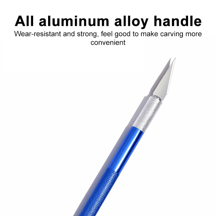 6 in 1 Aluminum Alloy DIY Carving Tool Handmade Pen Knife(Blue) - Burin &Cutting Knife by PMC TechLife | Online Shopping South Africa | PMC TechLife