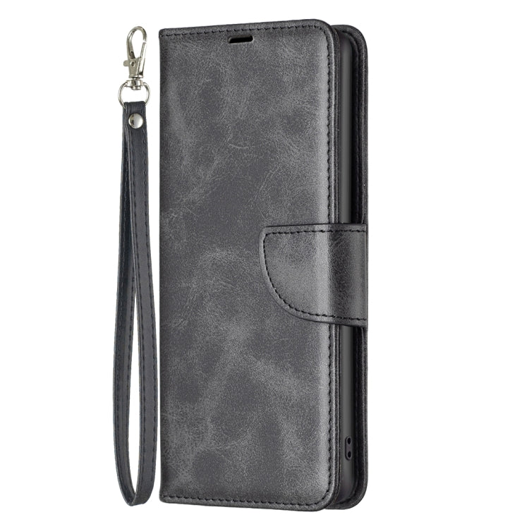 For Realme C53 Lambskin Texture Pure Color Flip Leather Phone Case(Black) - Realme Cases by PMC TechLife | Online Shopping South Africa | PMC TechLife | Buy Now Pay Later Mobicred