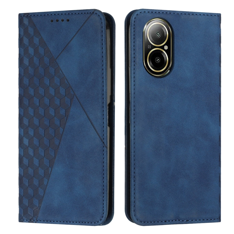 For Realme C67 4G Global Diamond Splicing Skin Feel Magnetic Leather Phone Case(Blue) - Realme Cases by PMC TechLife | Online Shopping South Africa | PMC TechLife