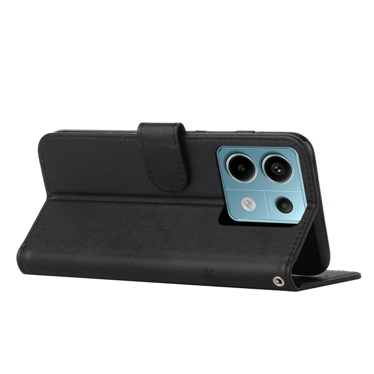 For Xiaomi Redmi Note 13 Pro 4G Global Stitching Calf Texture Buckle Leather Phone Case(Black) - Note 13 Pro Cases by PMC TechLife | Online Shopping South Africa | PMC TechLife | Buy Now Pay Later Mobicred