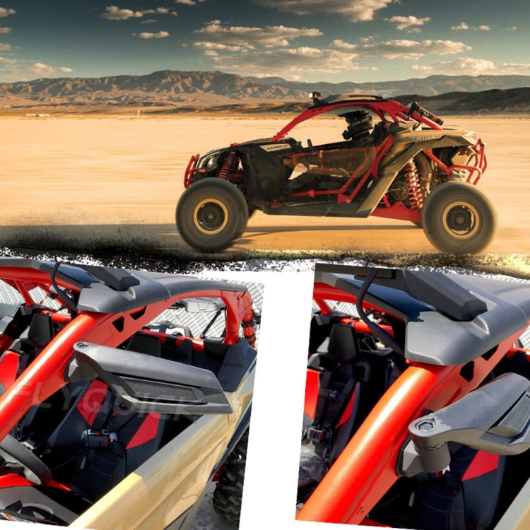 For Can-Am BRP UTV Maverick X3 Off-Road Vehicle Rearview Mirror, Model:UTV-17D With Light - Convex Mirror & Accessories by PMC TechLife | Online Shopping South Africa | PMC TechLife | Buy Now Pay Later Mobicred