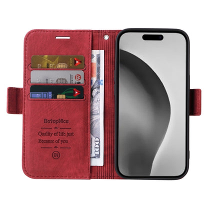 For iPhone 16 Pro Max BETOPNICE Dual-side Buckle Leather Phone Case(Red) - iPhone 16 Pro Max Cases by BETOPNICE | Online Shopping South Africa | PMC Jewellery | Buy Now Pay Later Mobicred