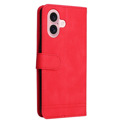 For iPhone 16 Skin Feel Life Tree Leather Phone Case(Red) - iPhone 16 Cases by PMC Jewellery | Online Shopping South Africa | PMC Jewellery | Buy Now Pay Later Mobicred