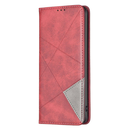 For iPhone 16 Pro Max Rhombus Texture Magnetic Leather Phone Case(Red) - iPhone 16 Pro Max Cases by PMC Jewellery | Online Shopping South Africa | PMC Jewellery | Buy Now Pay Later Mobicred