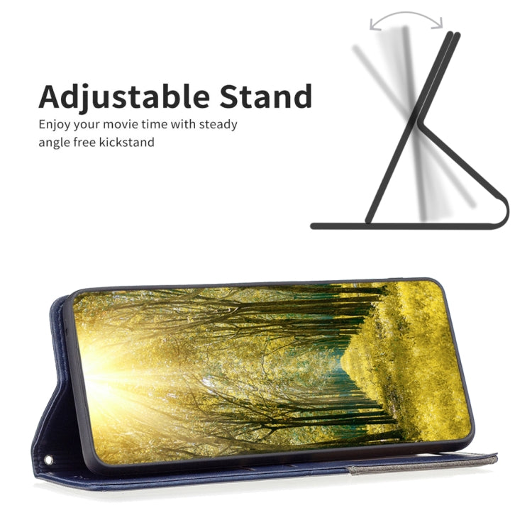 For iPhone 16 Pro Max Rhombus Texture Magnetic Leather Phone Case(Blue) - iPhone 16 Pro Max Cases by PMC TechLife | Online Shopping South Africa | PMC TechLife | Buy Now Pay Later Mobicred