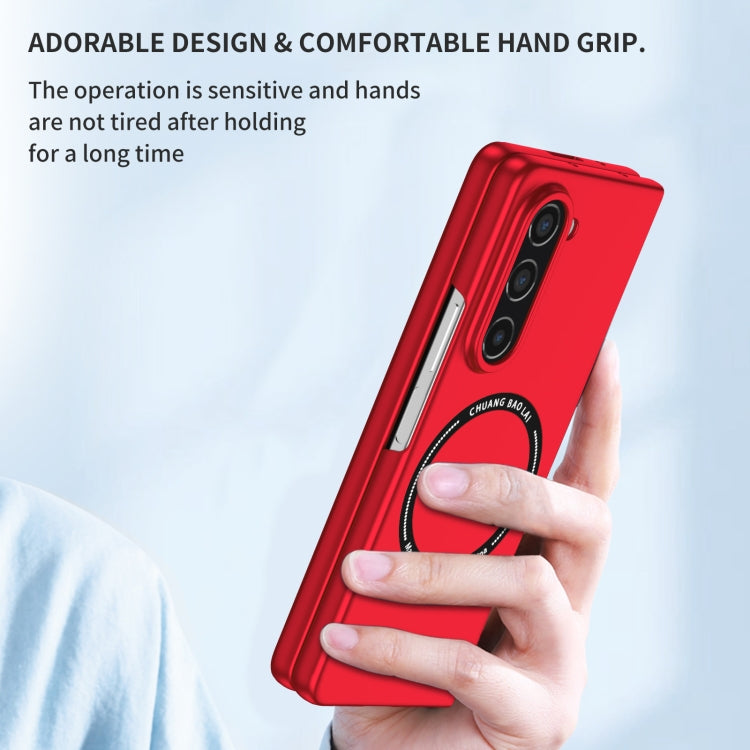 For Samsung Galaxy Z Fold5 Magsafe Magnetic Folding PC Phone Case(Red) - Galaxy Z Fold5 Cases by PMC TechLife | Online Shopping South Africa | PMC TechLife