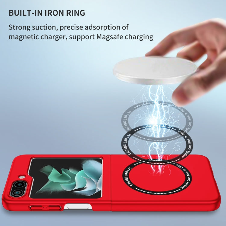 For Samsung Galaxy Z Flip5 5G Magsafe Magnetic Folding PC Phone Case(Red) - Galaxy Z Flip5 Cases by PMC TechLife | Online Shopping South Africa | PMC TechLife
