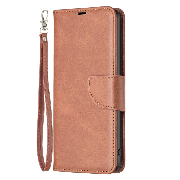 For iPhone 16 Lambskin Texture Pure Color Flip Leather Phone Case(Brown) - iPhone 16 Cases by PMC TechLife | Online Shopping South Africa | PMC TechLife | Buy Now Pay Later Mobicred