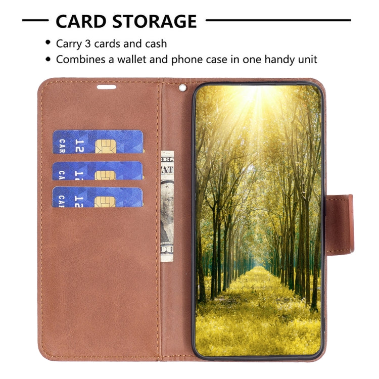 For iPhone 16 Lambskin Texture Pure Color Flip Leather Phone Case(Brown) - iPhone 16 Cases by PMC TechLife | Online Shopping South Africa | PMC TechLife | Buy Now Pay Later Mobicred