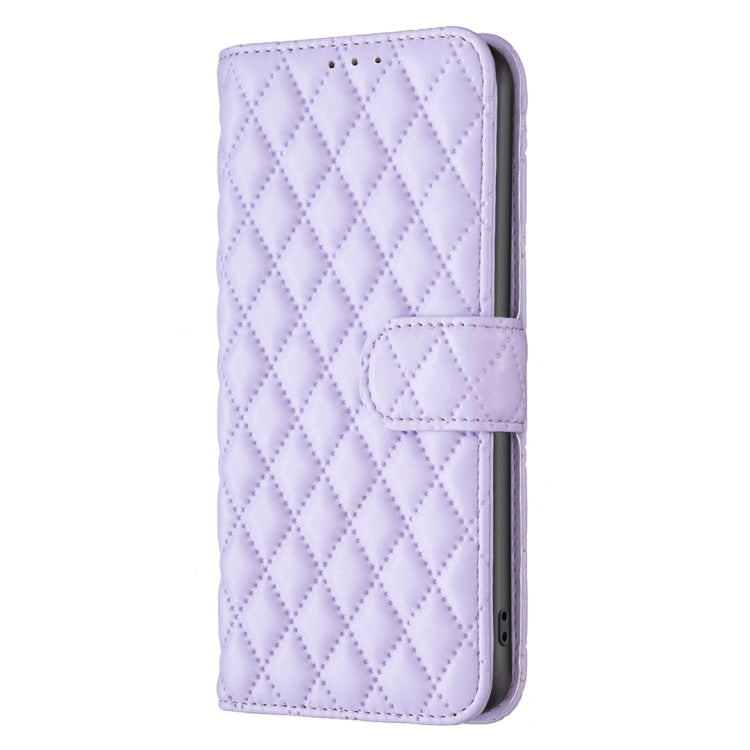 For iPhone 16 Plus Diamond Lattice Wallet Flip Leather Phone Case(Purple) - iPhone 16 Plus Cases by PMC TechLife | Online Shopping South Africa | PMC TechLife | Buy Now Pay Later Mobicred