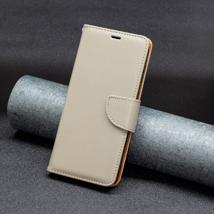 For iPhone 16 Pro Max Litchi Texture Pure Color Flip Leather Phone Case(Grey) - iPhone 16 Pro Max Cases by PMC TechLife | Online Shopping South Africa | PMC TechLife | Buy Now Pay Later Mobicred