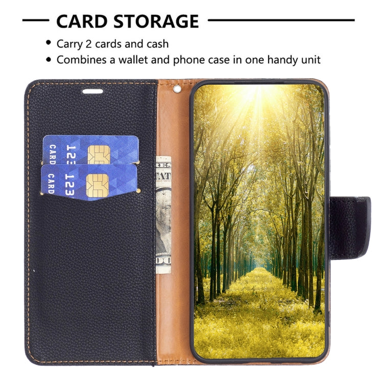 For iPhone 16 Litchi Texture Pure Color Flip Leather Phone Case(Black) - iPhone 16 Cases by PMC TechLife | Online Shopping South Africa | PMC TechLife | Buy Now Pay Later Mobicred