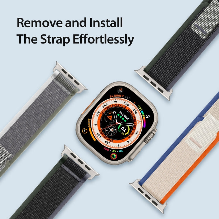 For Apple Watch 10 42mm DUX DUCIS YJ Series Nylon Watch Band(Blue Black) - Watch Bands by DUX DUCIS | Online Shopping South Africa | PMC Jewellery | Buy Now Pay Later Mobicred