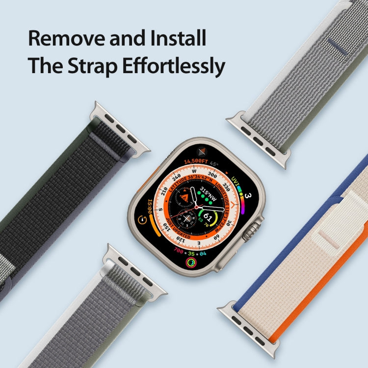 For Apple Watch 10 46mm DUX DUCIS YJ Series Nylon Watch Band(Green Grey) - Watch Bands by DUX DUCIS | Online Shopping South Africa | PMC Jewellery | Buy Now Pay Later Mobicred