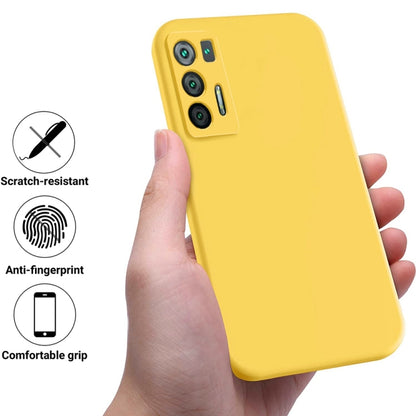 For Hisense Infinity H50S 5G Pure Color Liquid Silicone Shockproof Phone Case(Yellow) - More Brand by PMC Jewellery | Online Shopping South Africa | PMC Jewellery