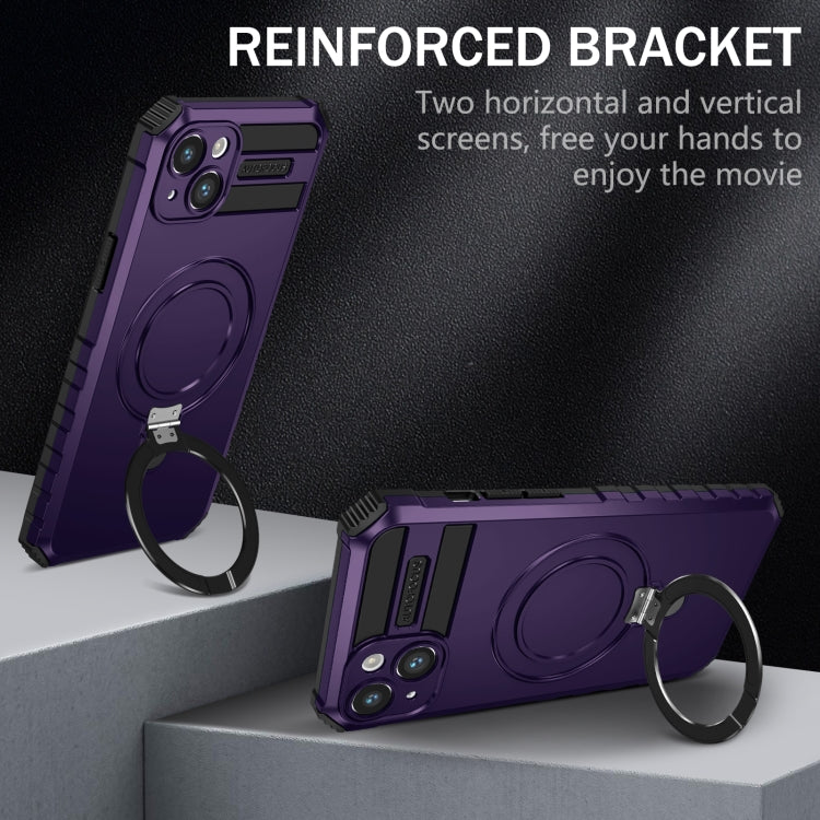 For iPhone 14 MagSafe Magnetic Holder Phone Case(Purple) - free shipping - PMC TechLife - Order now!