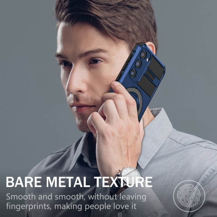 For Samsung Galaxy S23+ 5G MagSafe Magnetic Holder Phone Case(Blue) - Galaxy S23+ 5G Cases by PMC TechLife | Online Shopping South Africa | PMC TechLife