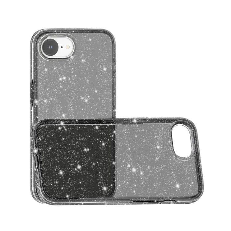 For iPhone 16e Shockproof Terminator Glitter Powder Phone Case(Black) - iPhone 16e Cases by PMC TechLife | Online Shopping South Africa | PMC TechLife | Buy Now Pay Later Mobicred