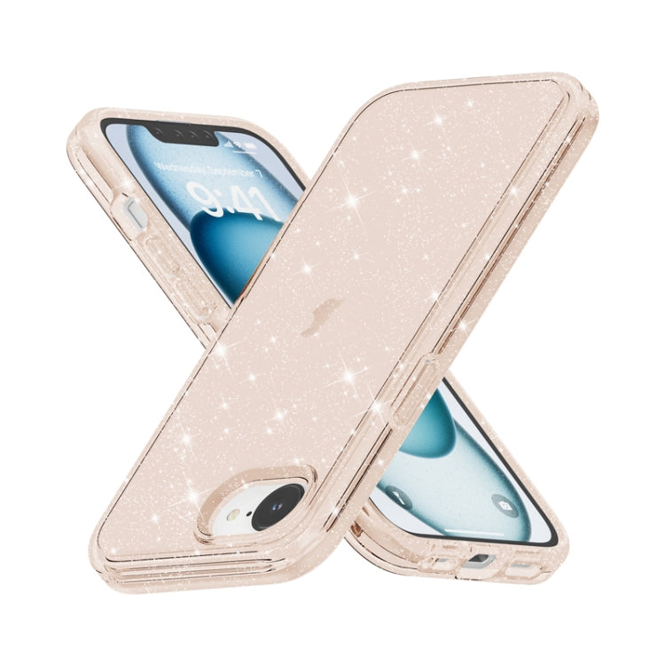 For iPhone 16e Shockproof Terminator Glitter Powder Phone Case(Gold) - iPhone 16e Cases by PMC TechLife | Online Shopping South Africa | PMC TechLife | Buy Now Pay Later Mobicred