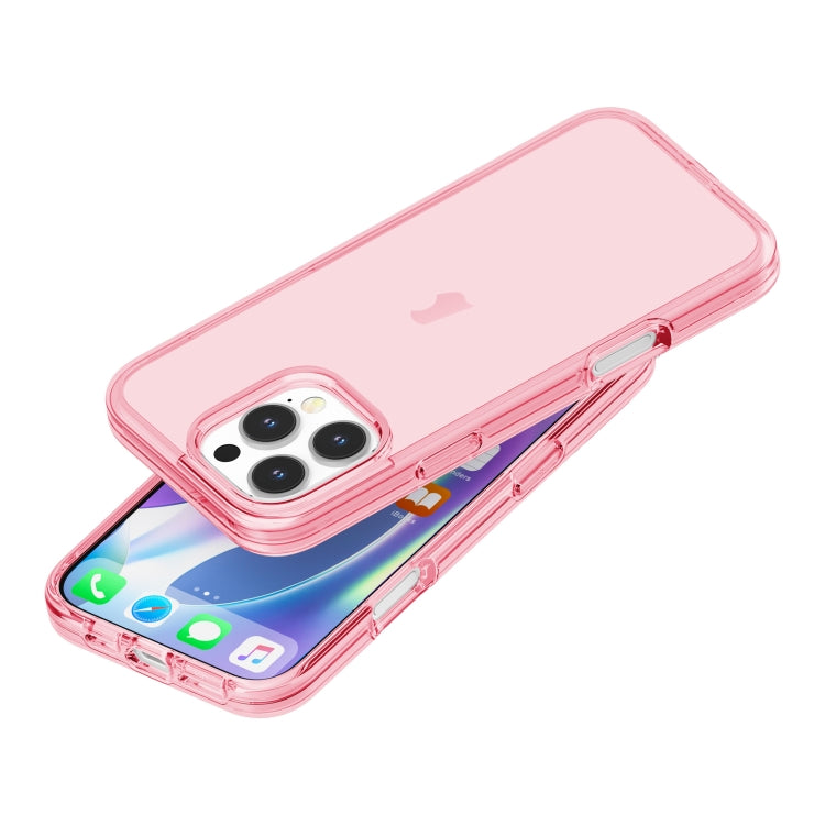 For iPhone 16 Pro Max Shockproof Terminator Transparent Phone Case(Pink) - free shipping - PMC TechLife - Order now!