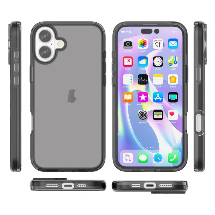 For iPhone 16 Plus Shockproof Terminator Transparent Phone Case(Grey) - iPhone 16 Plus Cases by PMC Jewellery | Online Shopping South Africa | PMC Jewellery | Buy Now Pay Later Mobicred