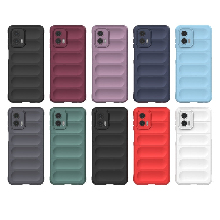 For Motorola Moto G73 5G Magic Shield TPU + Flannel Phone Case(Black) - Motorola Cases by PMC TechLife | Online Shopping South Africa | PMC TechLife | Buy Now Pay Later Mobicred