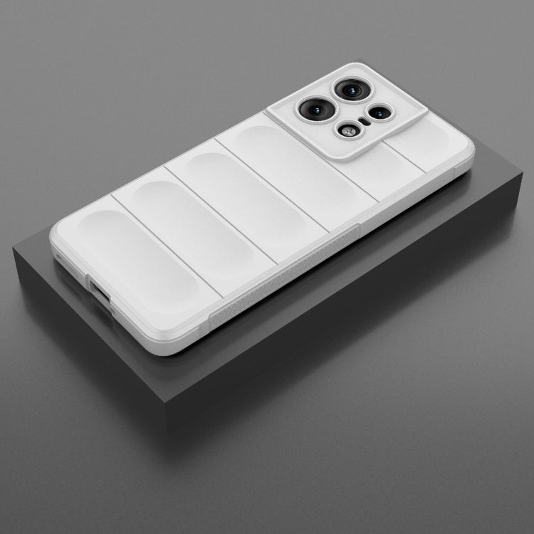 For Motorola Edge 50 Pro 5G Global Magic Shield TPU + Flannel Phone Case(White) - Motorola Cases by PMC TechLife | Online Shopping South Africa | PMC TechLife | Buy Now Pay Later Mobicred