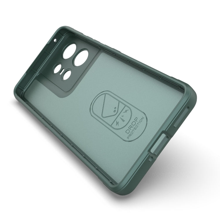 For Motorola Edge 50 Pro 5G Global Magic Shield TPU + Flannel Phone Case(White) - Motorola Cases by PMC TechLife | Online Shopping South Africa | PMC TechLife | Buy Now Pay Later Mobicred