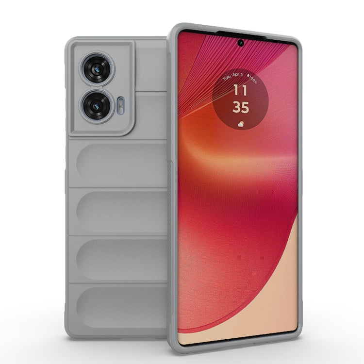 For Motorola Edge 50 Fusion 5G Global Magic Shield TPU + Flannel Phone Case(Grey) - free shipping - PMC TechLife - Order now!