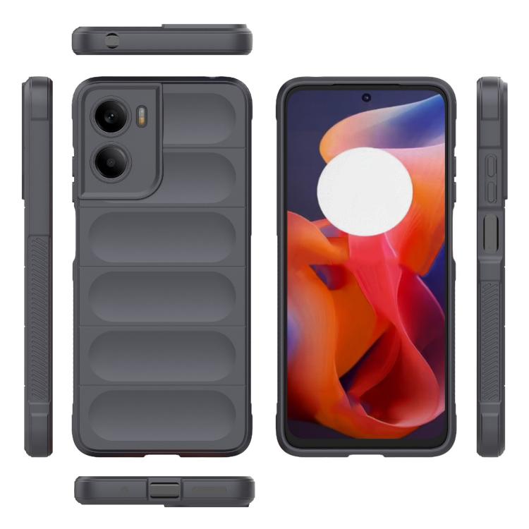 For Motorola Moto G05 4G / E15 Magic Shield TPU + Flannel Phone Case(Dark Grey) - free shipping - PMC TechLife - Order now!