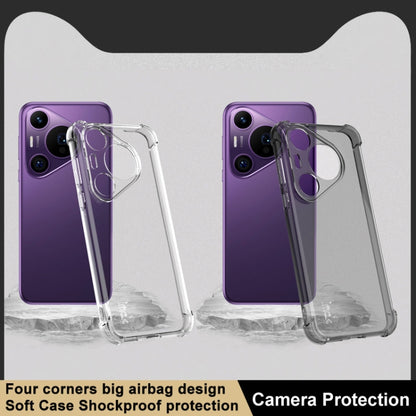 For Huawei Pura 70 Pro / 70 Pro+ imak Shockproof Airbag TPU Phone Case(Transparent Black) - Huawei Cases by imak | Online Shopping South Africa | PMC Jewellery | Buy Now Pay Later Mobicred