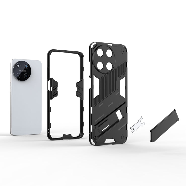 For Realme 11 4G Global Punk Armor 2 in 1 PC + TPU Phone Case with Holder(White) - Realme Cases by PMC TechLife | Online Shopping South Africa | PMC TechLife | Buy Now Pay Later Mobicred