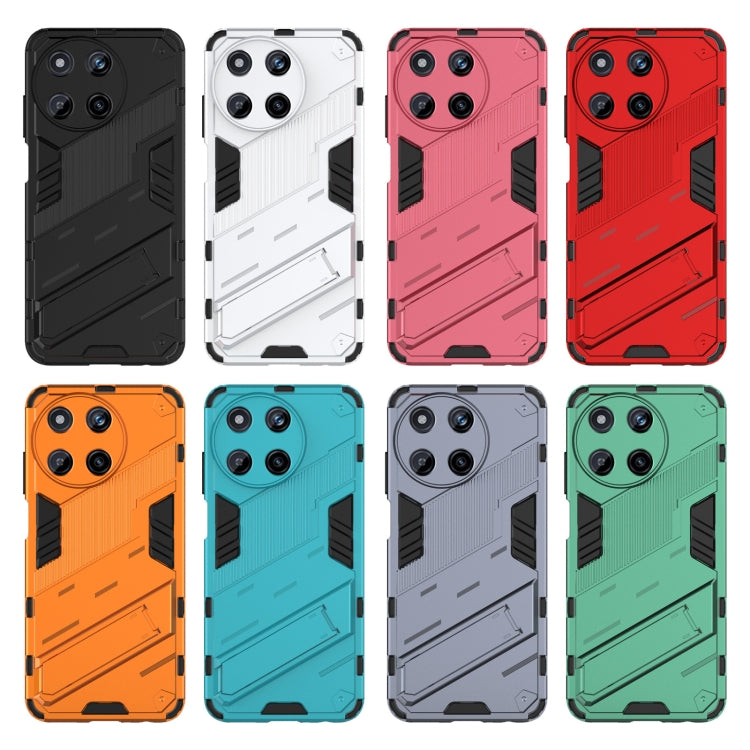 For Realme 11 4G Global Punk Armor 2 in 1 PC + TPU Phone Case with Holder(Orange) - Realme Cases by PMC TechLife | Online Shopping South Africa | PMC TechLife | Buy Now Pay Later Mobicred