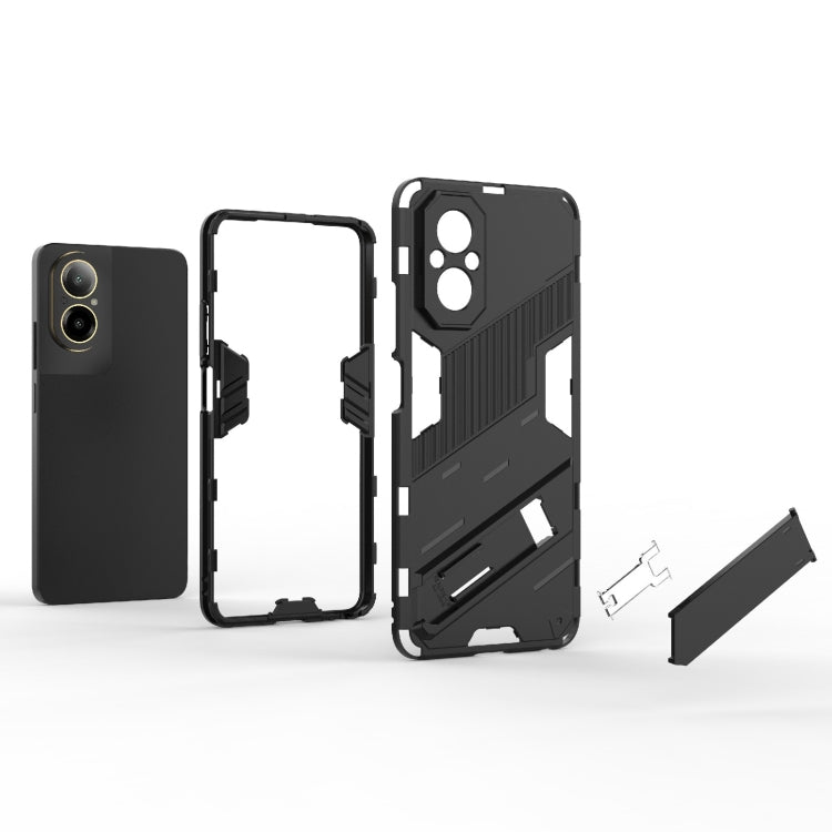 For Realme C67 4G Global Punk Armor 2 in 1 PC + TPU Phone Case with Holder(Green) - Realme Cases by PMC TechLife | Online Shopping South Africa | PMC TechLife | Buy Now Pay Later Mobicred