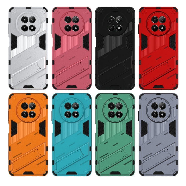 For Realme 12 5G Global Punk Armor 2 in 1 PC + TPU Phone Case with Holder(White) - Realme Cases by PMC TechLife | Online Shopping South Africa | PMC TechLife | Buy Now Pay Later Mobicred