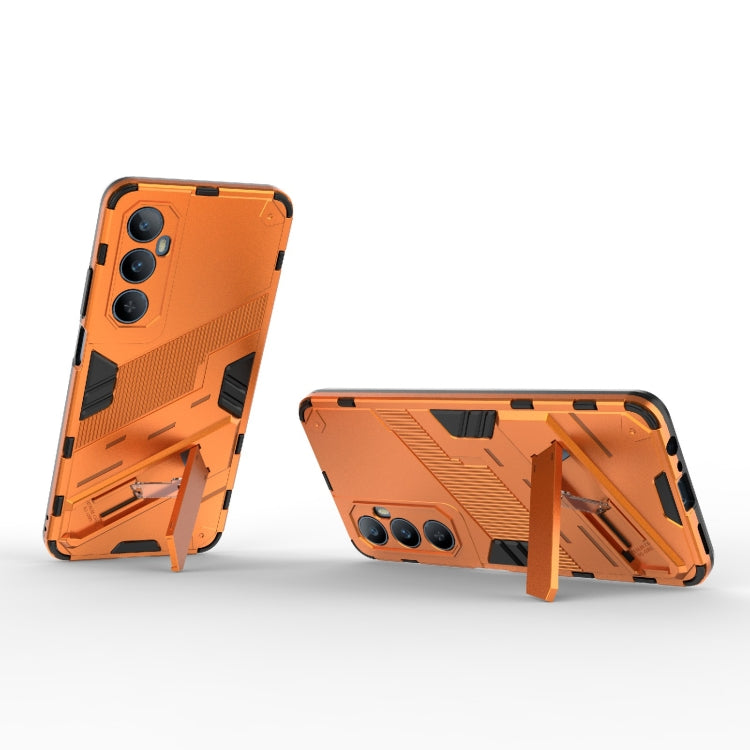 For Realme C65 4G Global Punk Armor 2 in 1 PC + TPU Phone Case with Holder(Orange) - Realme Cases by PMC TechLife | Online Shopping South Africa | PMC TechLife | Buy Now Pay Later Mobicred