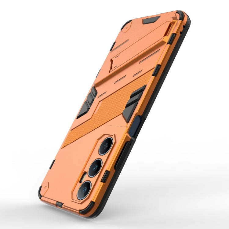 For Realme C65 4G Global Punk Armor 2 in 1 PC + TPU Phone Case with Holder(Orange) - Realme Cases by PMC TechLife | Online Shopping South Africa | PMC TechLife | Buy Now Pay Later Mobicred